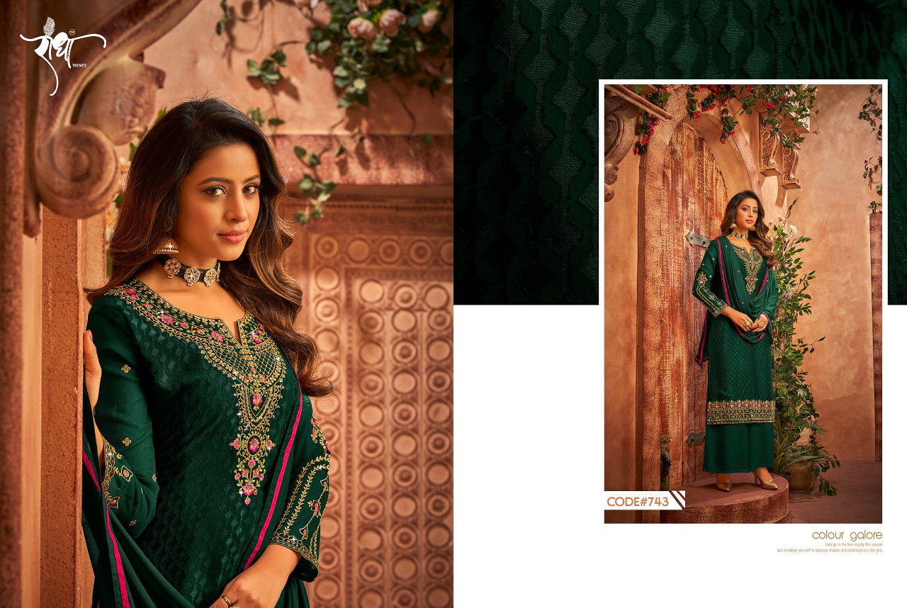 Classic Brasso By Radha 741-746 Wedding Salwar Suit Catalog